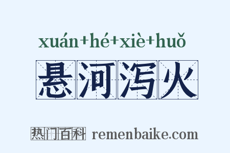 悬河泻火是什么意思的图片
